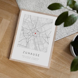 Housewarming gift | Minimalist lineart city map poster | Personalized Poster | Gift builder builder | vmaps