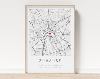 Einweihungsgeschenk | Willkommensgeschenk zum Einzug | Personalisiertes Geschenk für die neue Wohnung | Individuell für Zuhause | vmaps