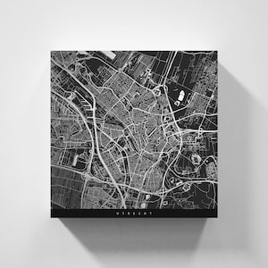 Utrecht, Metallschild | Stadtplan | Wanddeko Metall | Wandbild Stadt | personalisierbare Stadtkarte | Dekoration Zuhause | vmaps