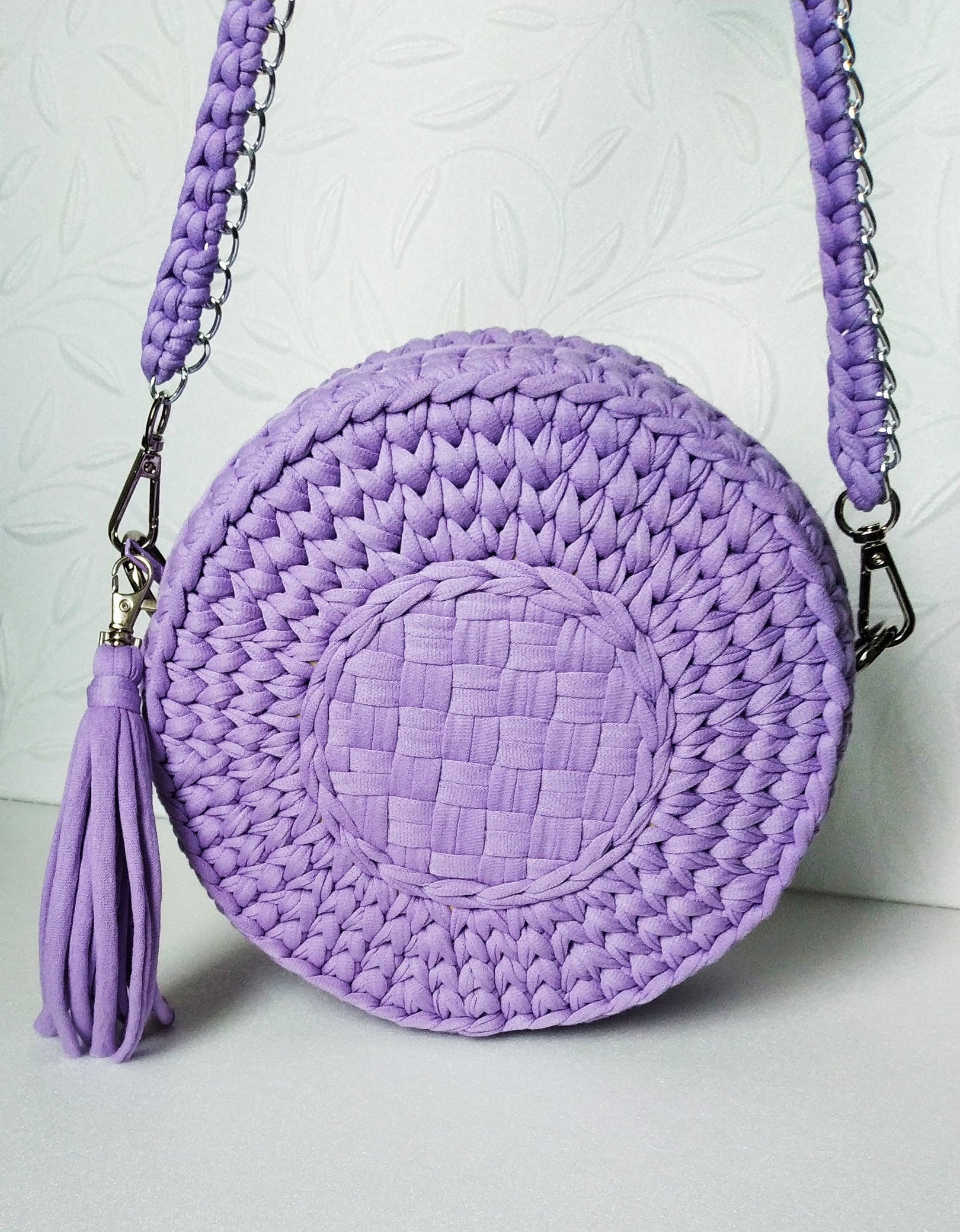 Crochet bag T-shirt yarn bag knitted bag cotton bag Etsy