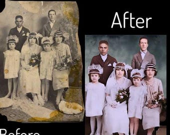 Basic Photo Restoration Service: Vintage Image Repair (Digital Download)