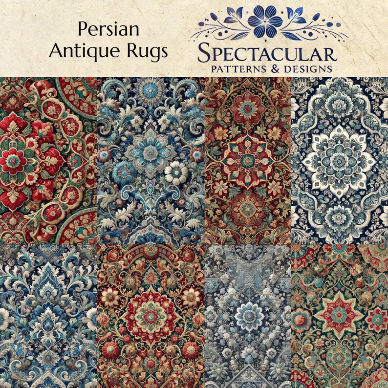 Iranian Rug Pattern Seamless Persian Rug Patterns: Floral Fabric & Wallpaper Designs ...