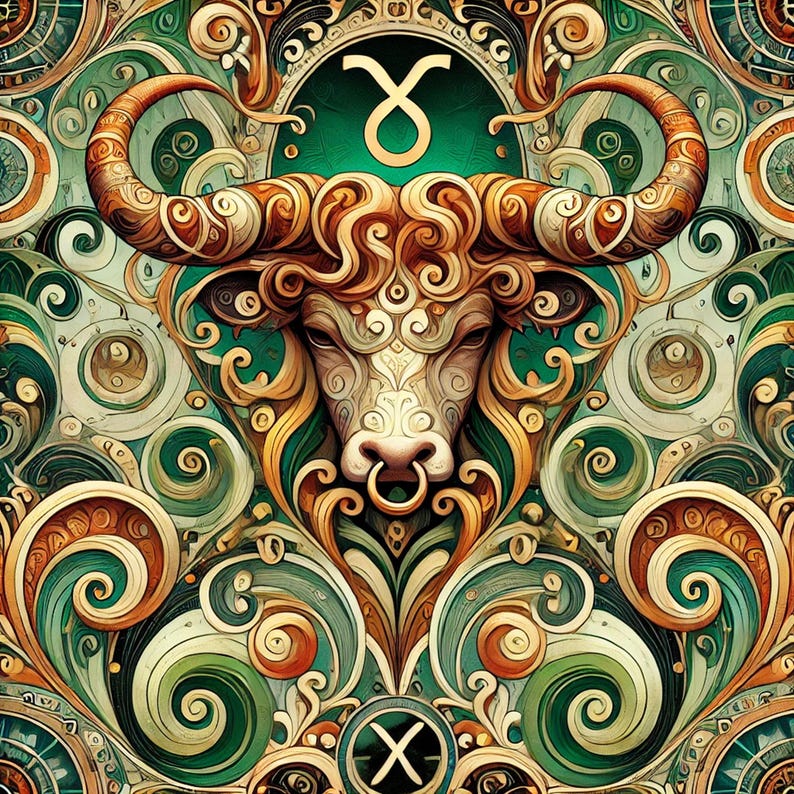 Zodiac Seamless Patterns: Ornate Astrological Art (Digital Download) image 6
