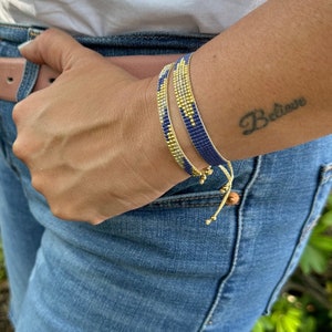 Miyuki bracelet, bead bracelet, Blue beaded bracelets, bracelet stacking, boho bracelet, bracelet for women, bracelet gift, summer bracelet