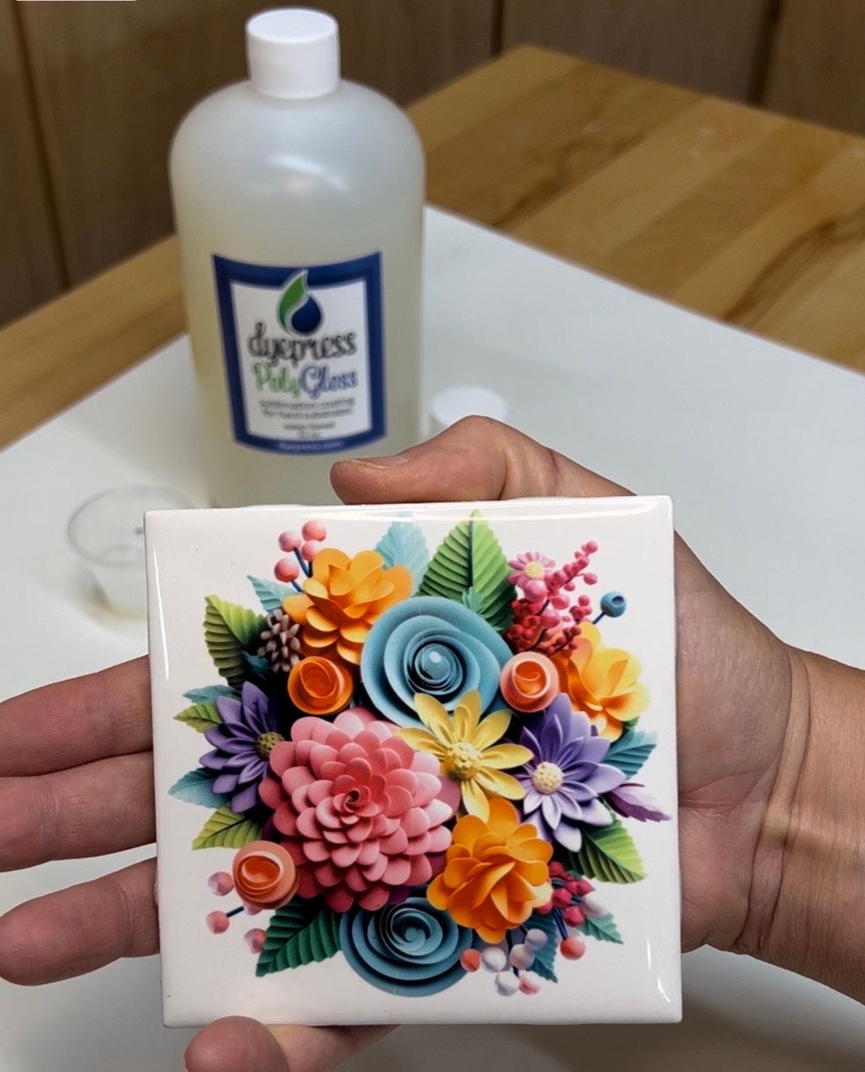 Dyepress Polygloss 32 Oz: Sublimation Coating for Hard Substrates tile,  Wood, Metal, Glass, Ceramic, Etc. 