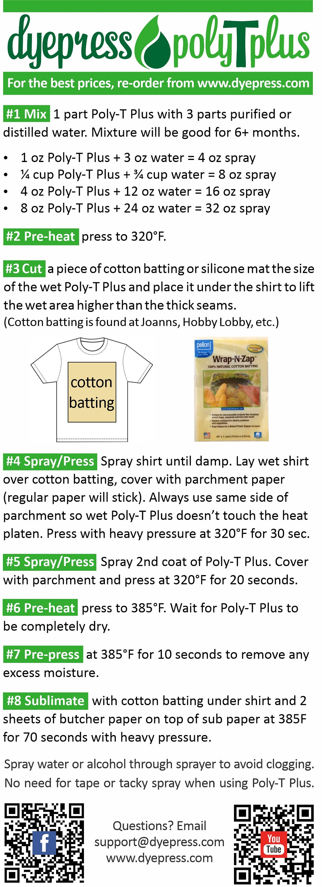 Dyepress Polyt Plus Poly Spray Sublimation Coating for 100 Etsy