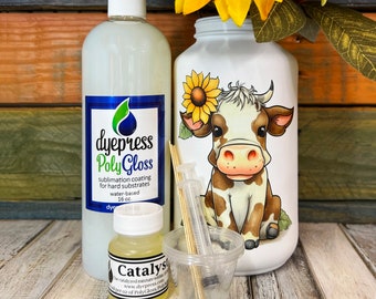 Dyepress PolyGloss: Sublimation coating for hard substrates (tile, wood, metal, glass, ceramic, etc.)