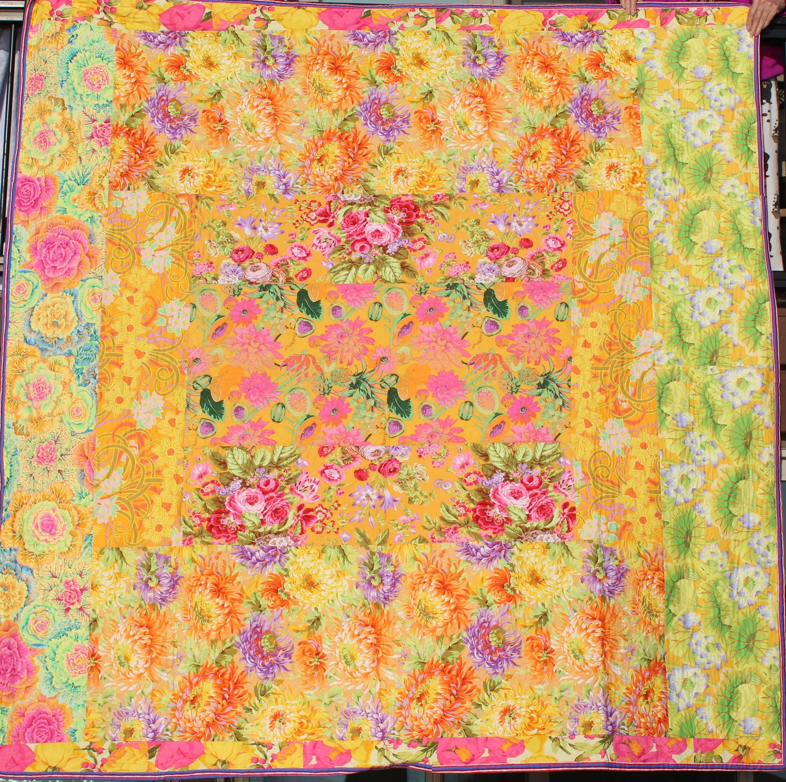 Yellow Panels Quilt A Kaffe Fassett Quilt From Quilts in Provence Etsy