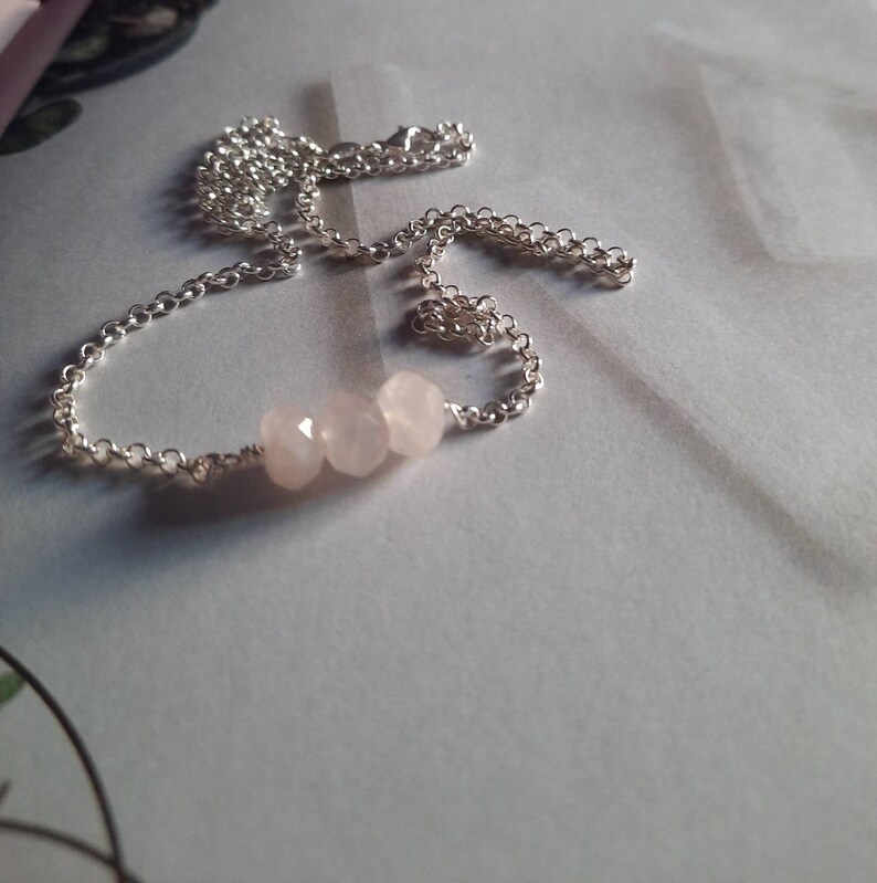 Beryl Necklace White Goshenite Crystal Bar Necklace