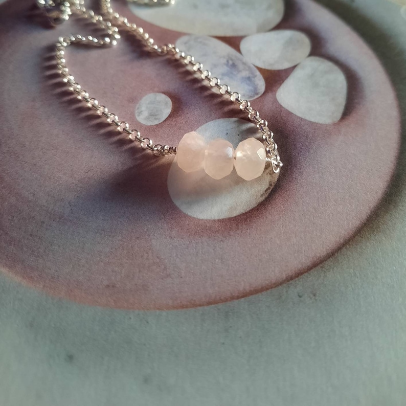 Beryl Necklace White Goshenite Crystal Bar Necklace