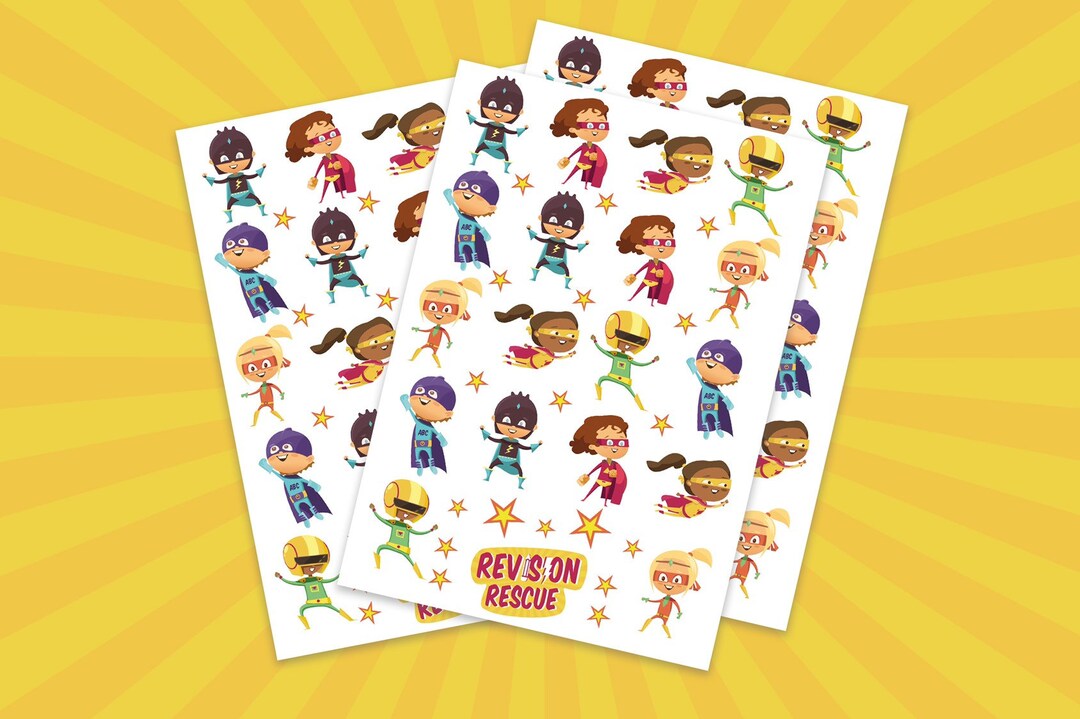 Super Hero Stickers Reward Education Stickers Well Done Etsy