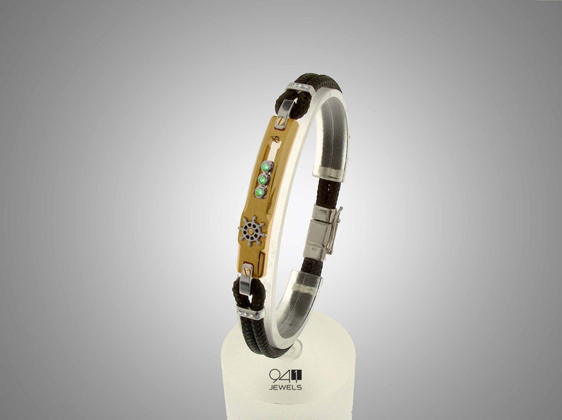 Made in Italy by 941 Jewels Unique Gifts for Men for Sailor and Nautical Lovers Personalized Bracelet Men Mens Bracelet Compass Bracelet