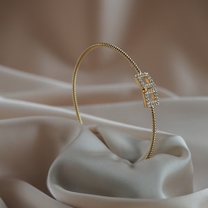 Flexibele sterlingzilveren armband, prachtig Italiaans cadeau voor haar, verfraaid met zirkonia pavé