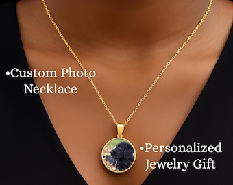 Personalized Photo Pendant Necklace: Silver Memory Charm, Hip Hop Jewelry