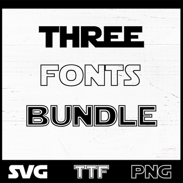 fonts bundle - alphabet - SVG letters for cricut - PNG - TTF outline letters - cut files for cricut