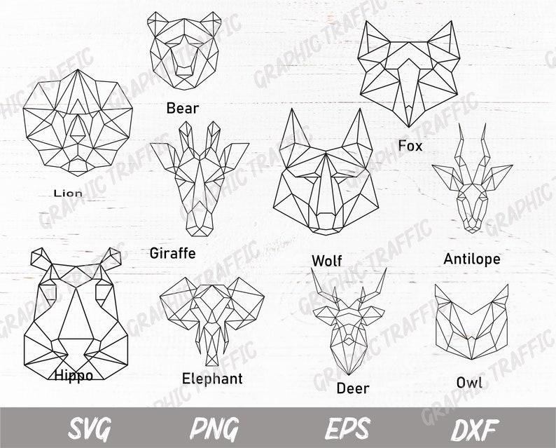 Download Geometric Animals Svg