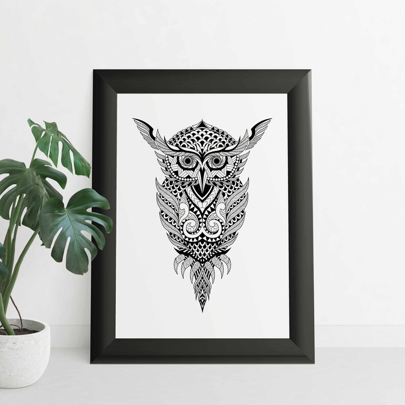 Download Geometric Owl SVG file for cricut Digital download owl cut | Etsy