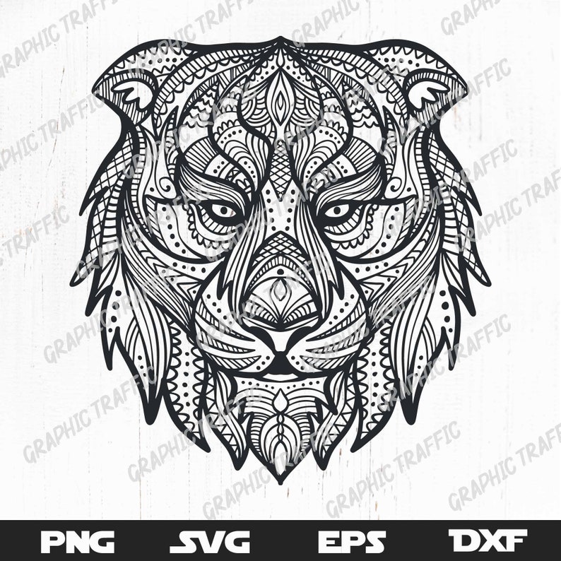 Lion SVG file for cricut Geometric animal cut file Lion | Etsy