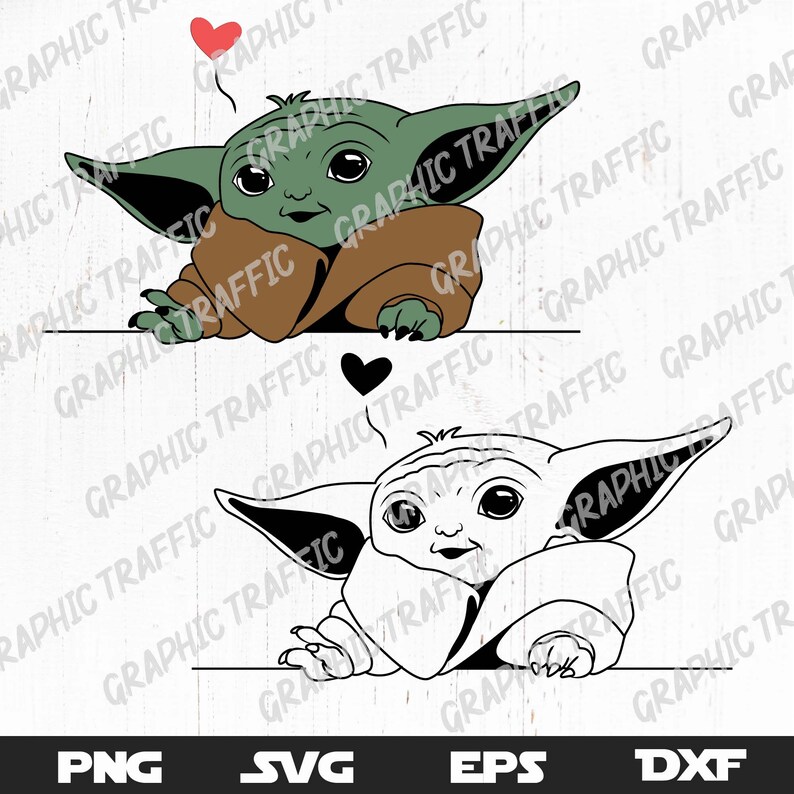 Download Baby yoda SVG file for cricut Digital download Valentine ...