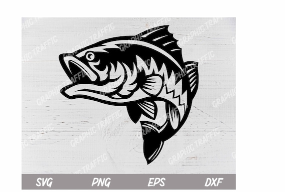 Download Bass fish SVG Svg files for cricut Fishing svg Instant | Etsy