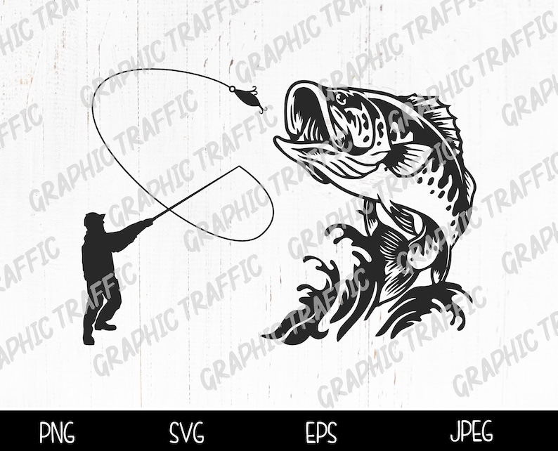 Download Bass fish SVG cut files for cricut Fishing lure cut file ...