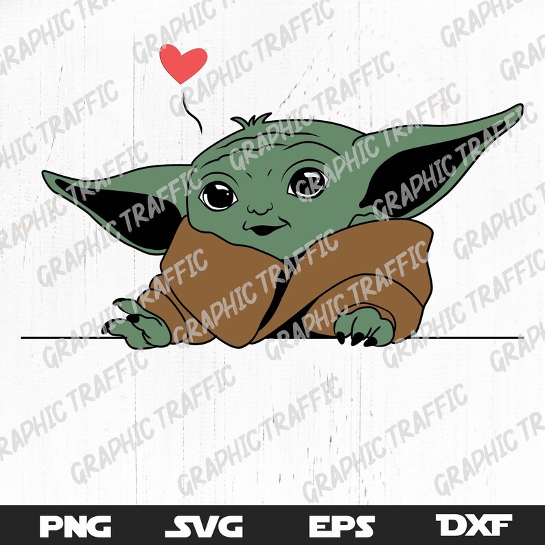 Download Baby yoda SVG file for cricut Digital download Valentine ...