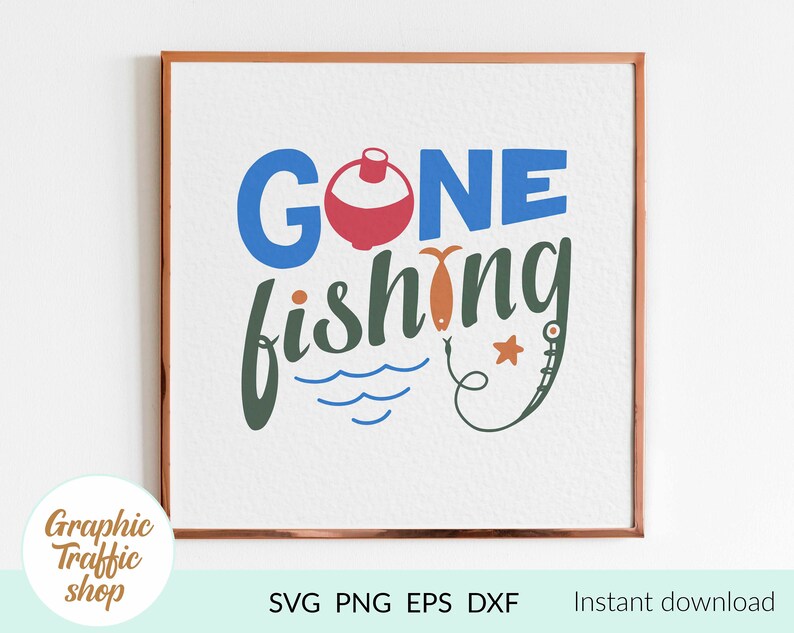 Download Gone Fishing SVG fichiers pour cricut Fichier coupe de | Etsy