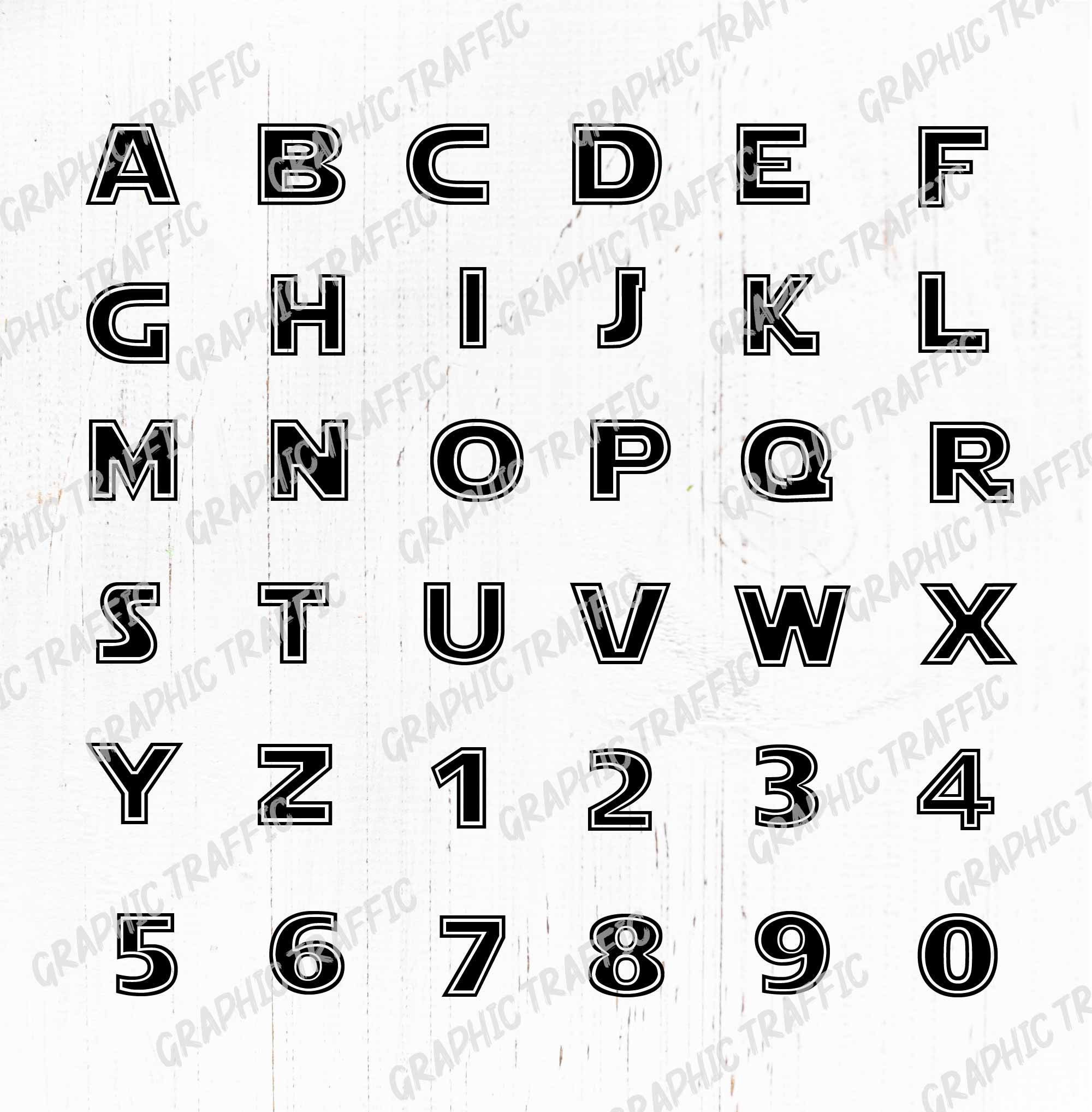 Fonts Bundle - Alphabet - SVG Letters for Cricut - PNG - TTF Outline ...