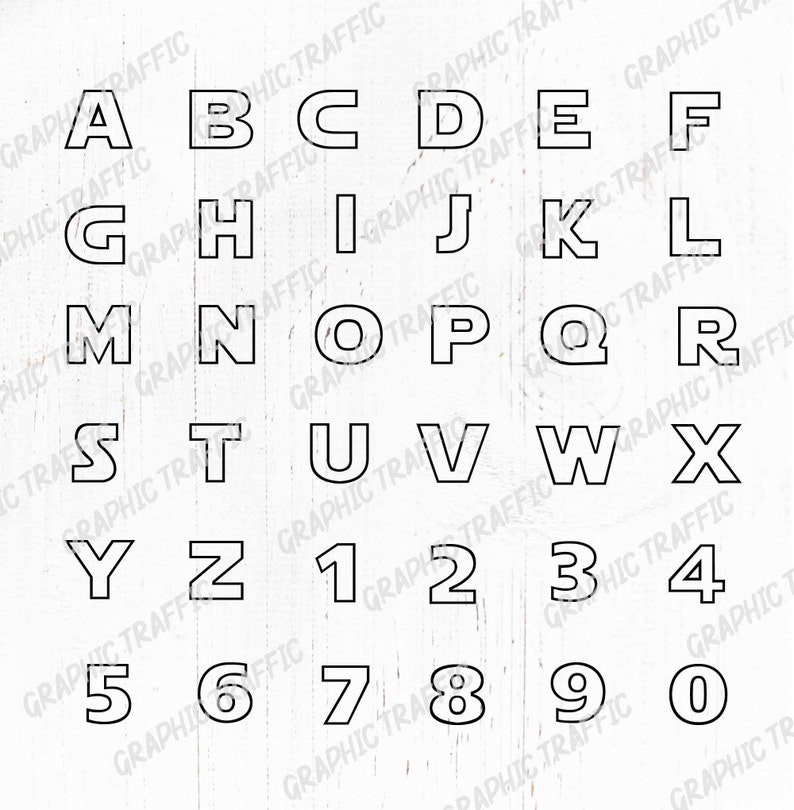 Fonts Bundle - Alphabet - SVG Letters for Cricut - PNG - TTF Outline ...