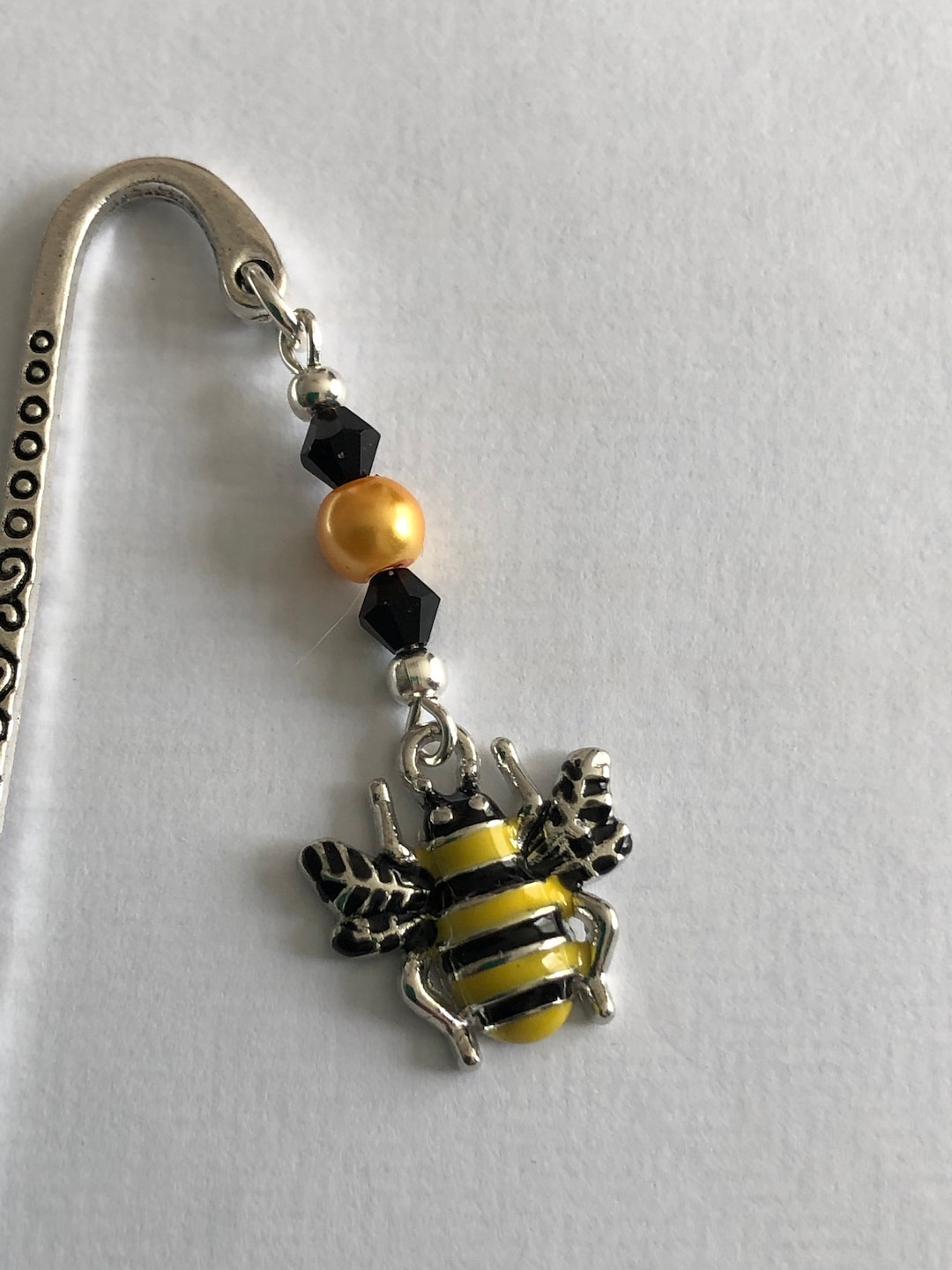 Handmade Bumble Bee Tibetan Silver Bookmark With Enamel Charm - Etsy