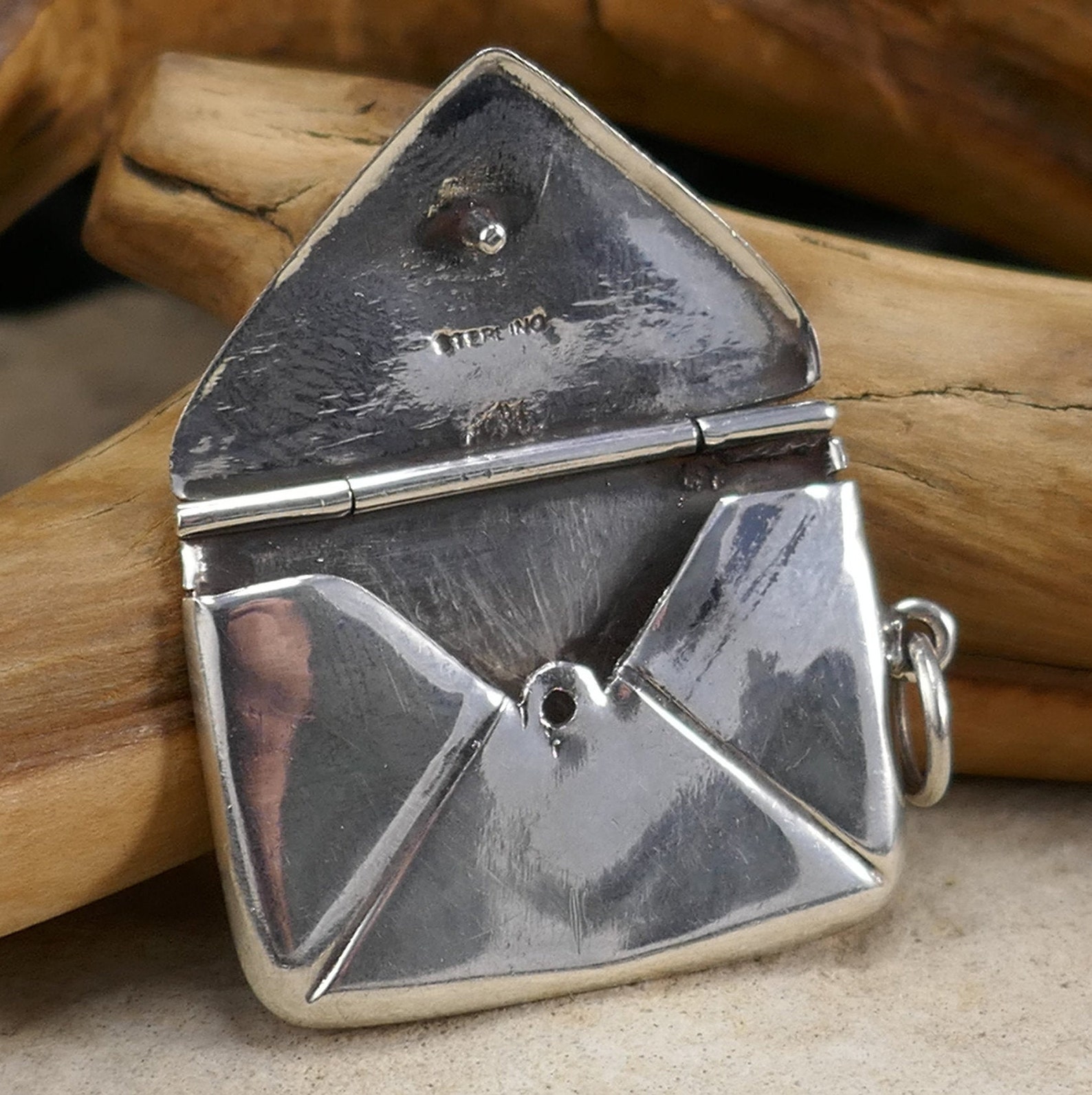 Antique Sterling Silver Stamp Holder Opening Envelope Charm Etsy