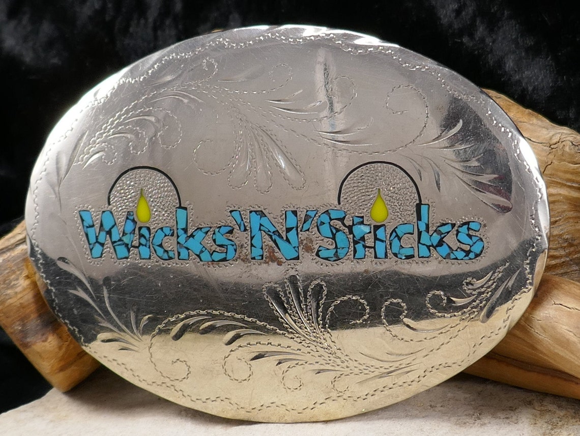 Vintage Wicks and Sticks Silver Plate Belt Buckle with Etsy