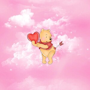 STRICK Baumwolle Lycra Panel 1 Panel Bear Love Valentine Panel