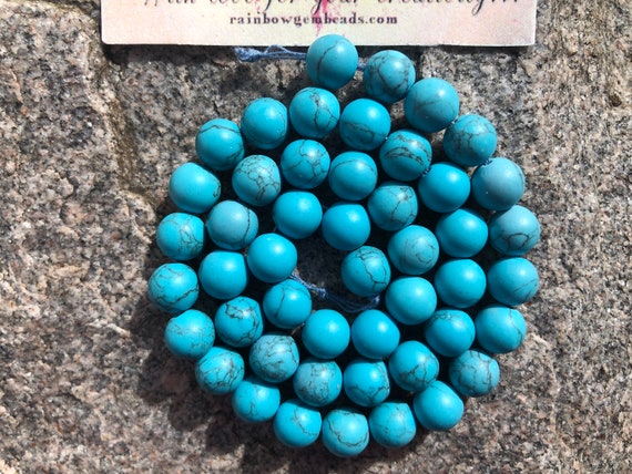 Natural Green Turquoise Stone Gemstone Round Loose Spacer Beads 4 6 8 10 12mm