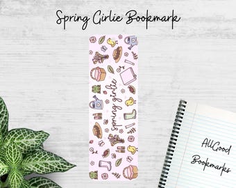 Spring Girlie Metal Bookmark | Spring Reading Bookmark | Floral Book Lover Gift | Cute Cottagecore Reader Accessory