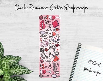 Dark Romance Girlie Metal Bookmark | Spicy Book Lover Gift | Morally Grey Romance Reader | Booktok Reader Gift