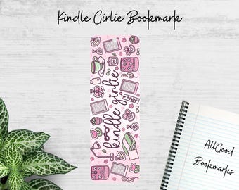 Kindle Girlie Metal Bookmark | Bookish Bookmark | Cozy Reader Gift | Ereader Lover Accessory