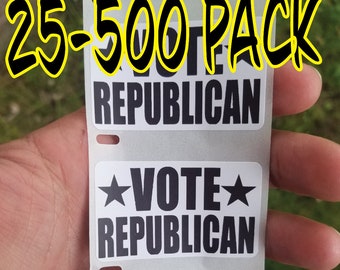 VOTE REPUBLICAN 25-500 Pack Stickers politic election vote 2020 (2 SIZES)