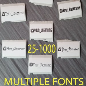 Custom Instagram User Name Stickers - 25-1000 Laptop Wall Handle Sticker