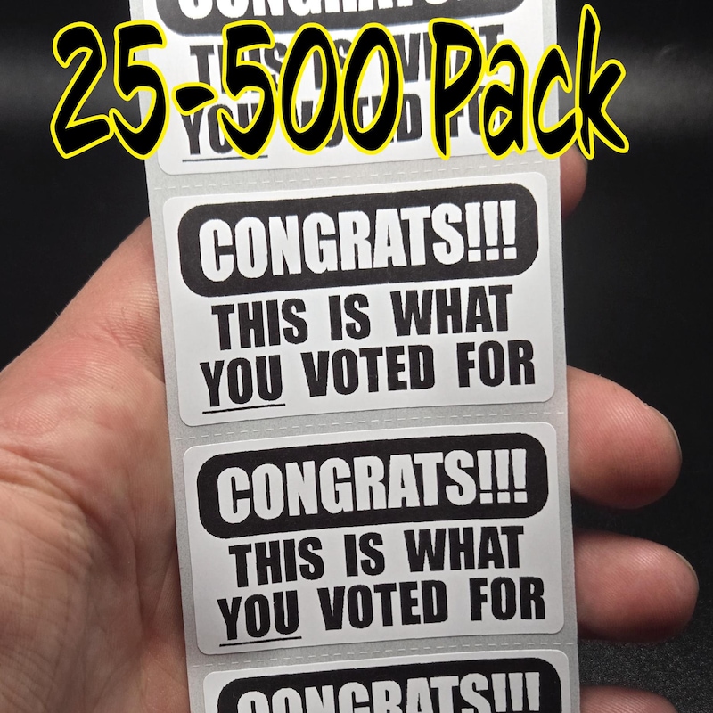 What You Voted for Stickers - Etsy