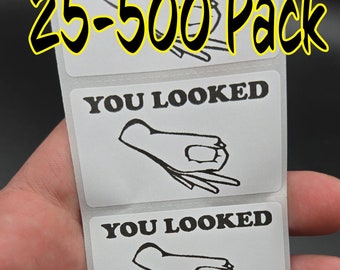 Circle Game Meme Stickers 25-1000 Pack Hand You lose internet decal labels look you lose