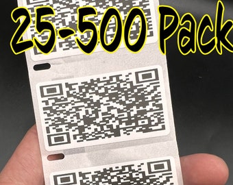 RICK ROLL QR Code 25-500 Pack stickers decal labels bulk lot never gonna youtube prank rickroll rolled rickroll