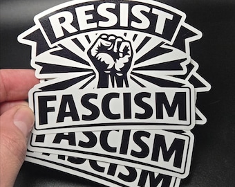 RESIST FASCISM Stickers 3 Pack | Indoor Decals| Anti Ice | No Kings anti trump
