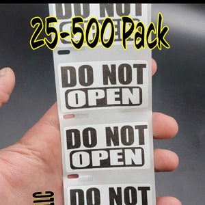 NIET OPEN stickers 25-500 Pack Label-sticker gag grap-sticker bulkpartij