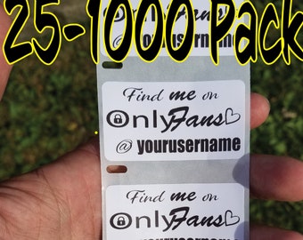 Custom OnlyFans User Name Stickers - 25-1000Pack Laptop Wall Handle Sticker follower advert