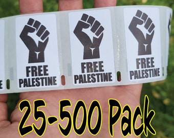 FREE PALESTINE 25-500 Pack stickers protest movement Gaza end occupation Israeli arabic muslim freedom decals labels I stand with ceasefire