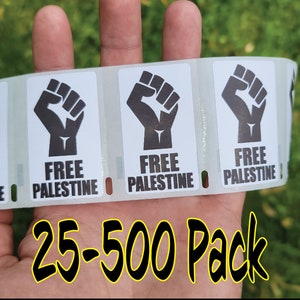 FREE PALESTINE 25-500 Pack stickers protest movement Gaza end occupation Israeli arabic muslim freedom decals labels I stand with ceasefire