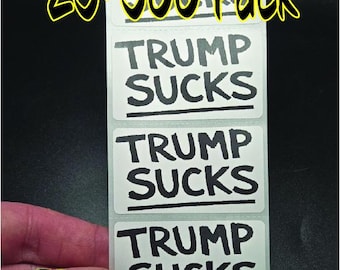 TRUMP SUCKS 25-500Pack written style stickers bulk pack label decals elect vote democrat traitor