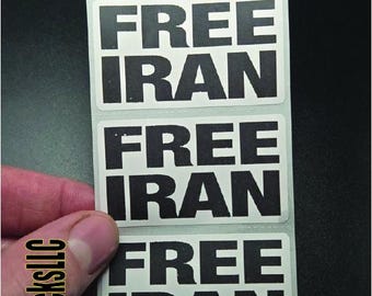 FREE IRAN Sticker Bulk Lot | Anti War Peace Political Labels