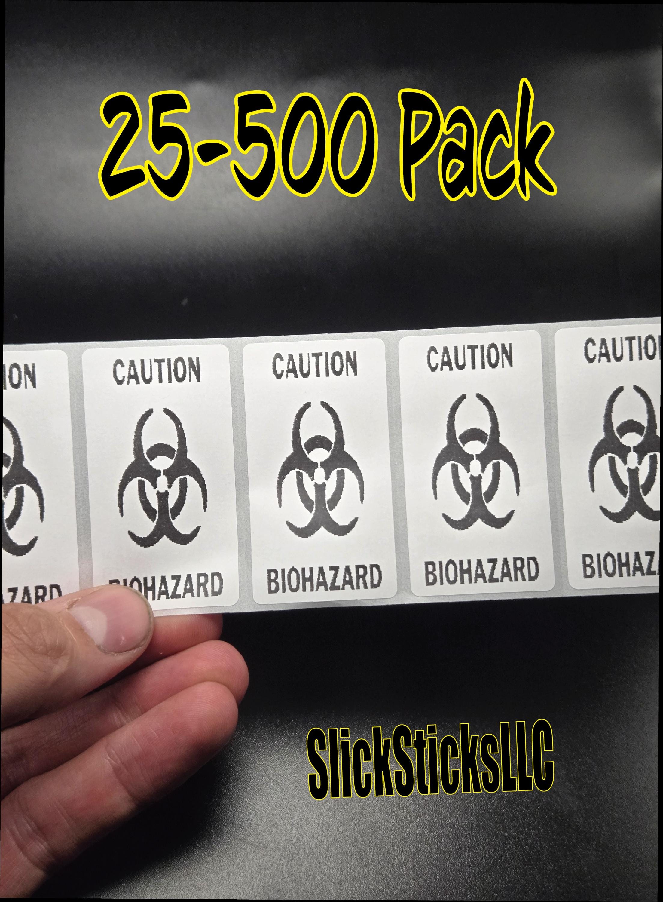 BIOHAZARD 25-500pack Bulk Stickers Gag Prank Stickers Decals Medical ...